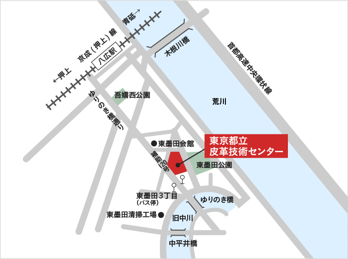 八広駅からの案内図の画像